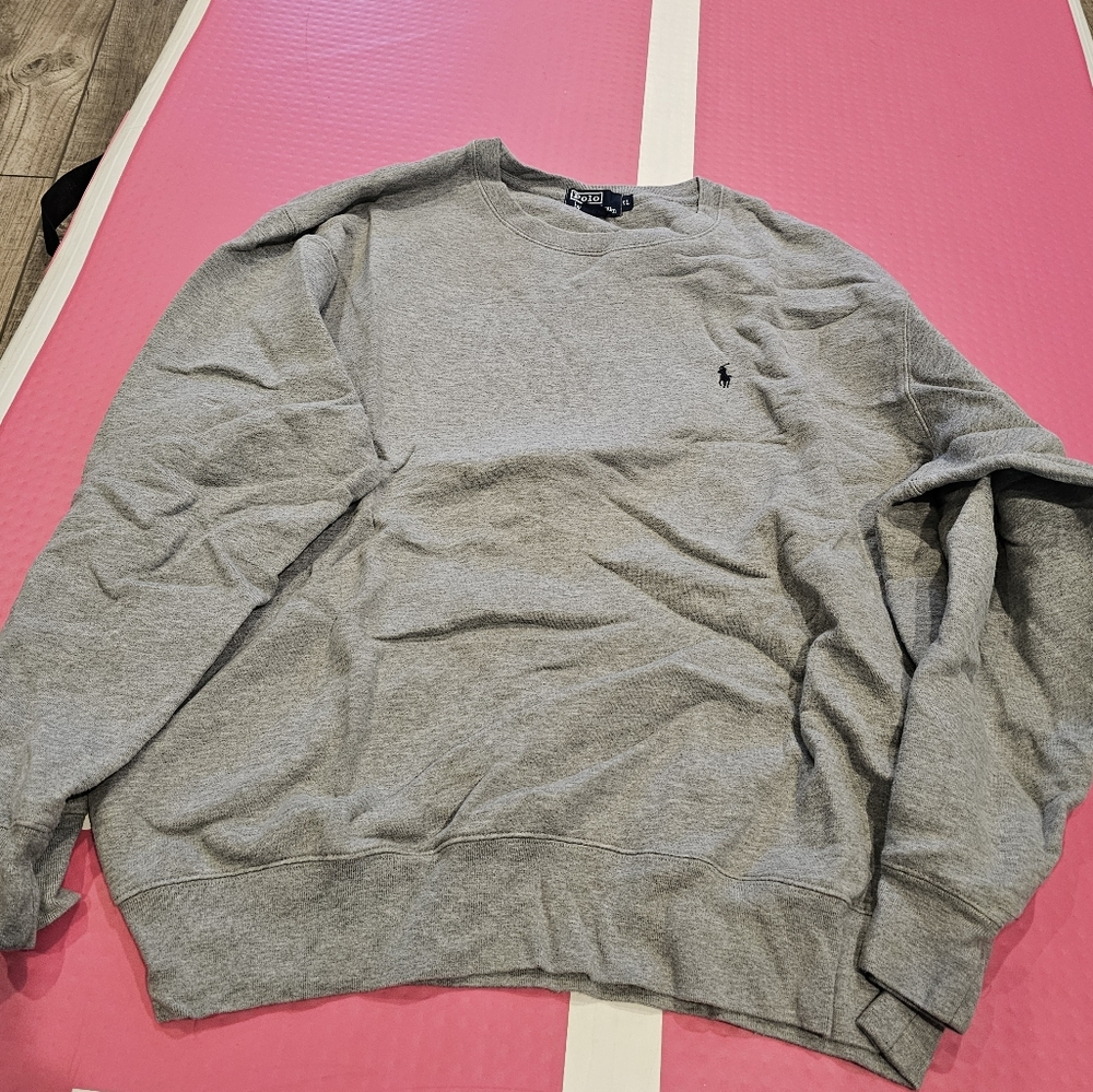 Vintage 90s Polo sweatshirt embroidered Polo logo size xl smoke/petfree home